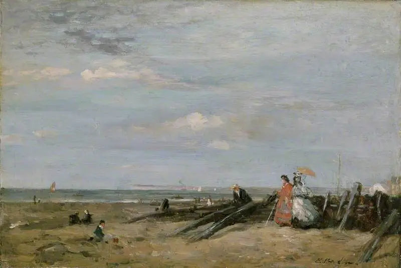 Scena plażowa w Trouville - Eugène Boudin