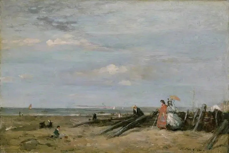 Scena plażowa w Trouville - Eugène Boudin
