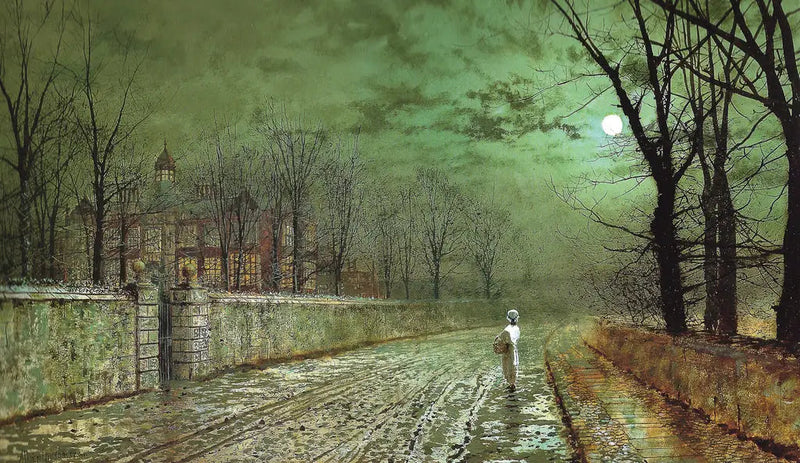 Wieczór przy księżycowym świetle - John Atkinson Grimshaw