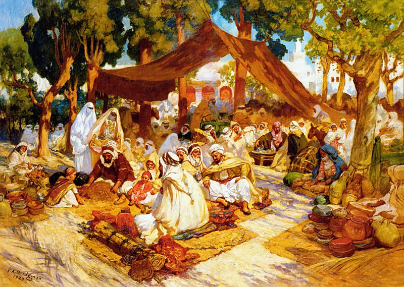 Wieczór spotkania na obozie algierskim - Frederick Arthur Bridgman