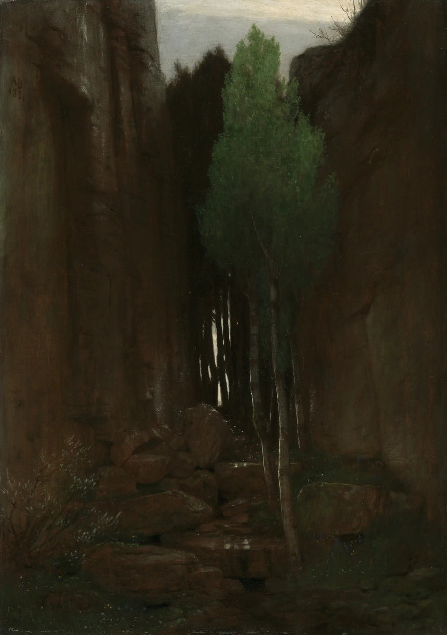 Źródło w wąskiej przełęczy - Arnold Böcklin