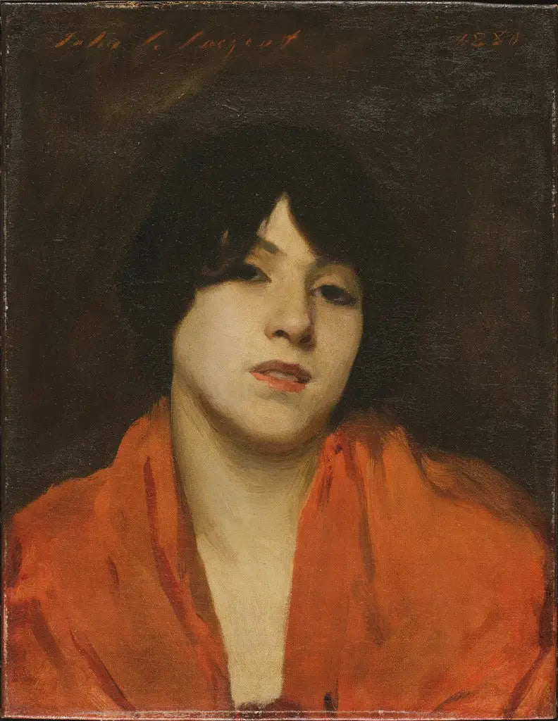 Wenecjanka w szkarłatnym szalu („Gigia Viani”) - John Singer Sargent