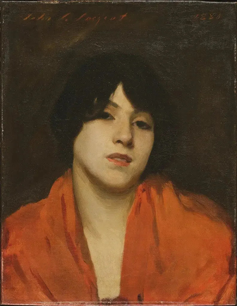 Wenecjanka w szkarłatnym szalu („Gigia Viani”) - John Singer Sargent