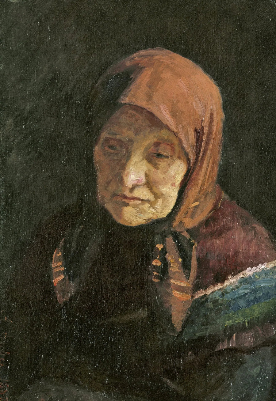 Stara kobieta rybaka - Anna Ancher