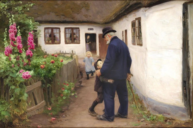 Wizyta dziadka. - H. A. Brendekilde