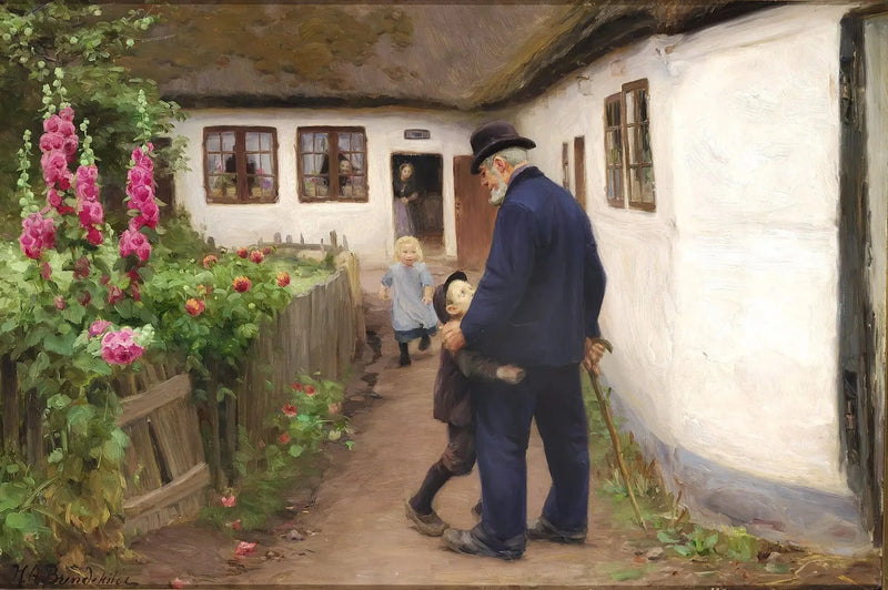 Wizyta dziadka. - H. A. Brendekilde