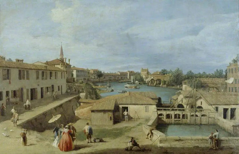 Widok Dolo na kanał Brenta - Canaletto