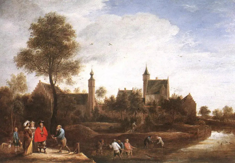Widok na Het Sterckshof w pobliżu Antwerpii - David Teniers Młodszy