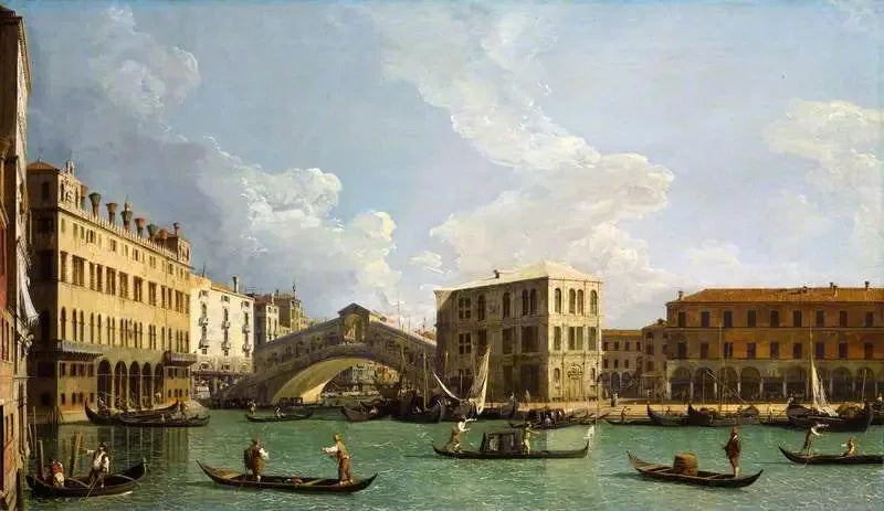 Widok na Rialto, Wenecja - Canaletto