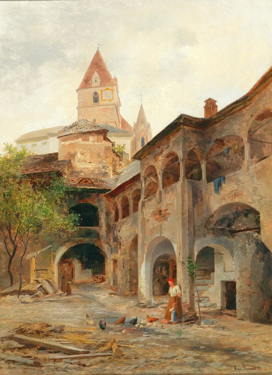 Widok na Theissenhoferhof w Weissenkirchen - Hugo Darnaut