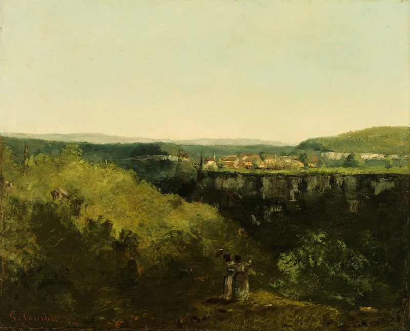 Widok na rzekę - Gustave Courbet