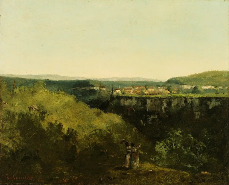 Widok na rzekę - Gustave Courbet