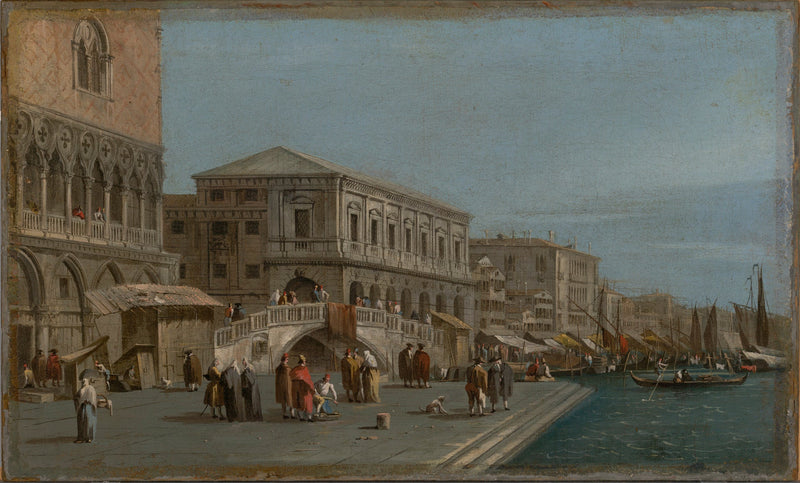 Widok na Molo i Riva degli Schiavone w Wenecji - Francesco Guardi