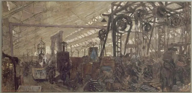 Fabryka zbrojeniowa w Lyonie: kuźnia - Édouard Vuillard