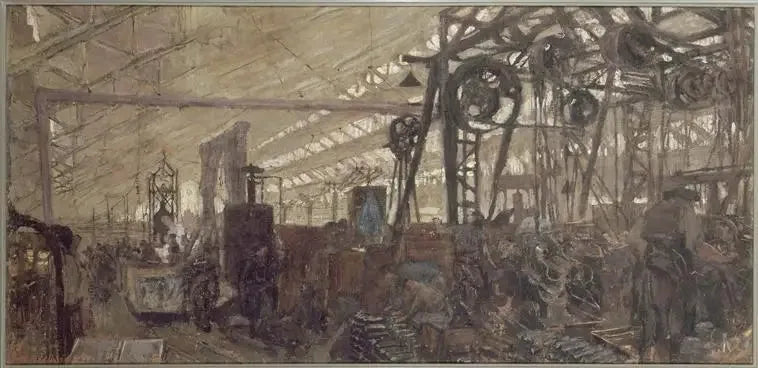 Fabryka zbrojeniowa w Lyonie: kuźnia - Édouard Vuillard