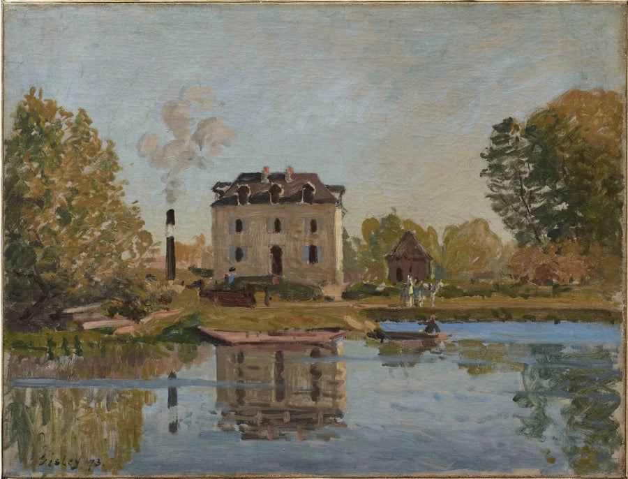 Fabryka nad brzegiem Sekwany, Bougival - Alfred Sisley