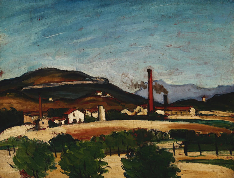 Fabryki w pobliżu Mont de Cengle - Paul Cézanne