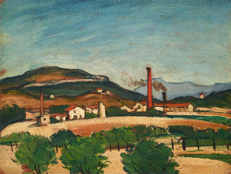 Fabryki w pobliżu Mont de Cengle - Paul Cézanne