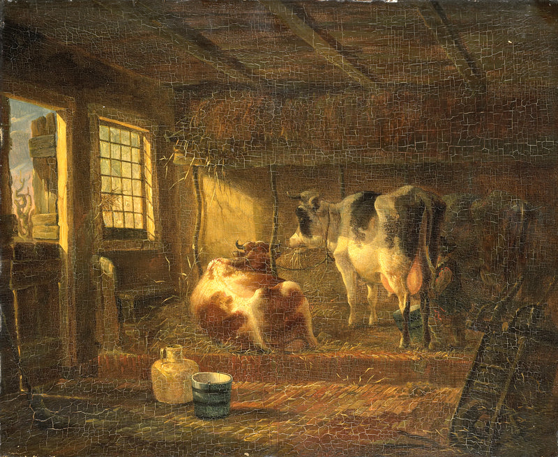 Vaches dans l'étable - Jan Kobell