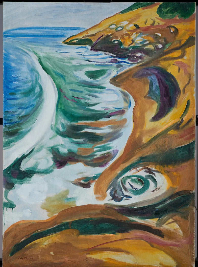 Fale uderzające w skały - Edvard Munch