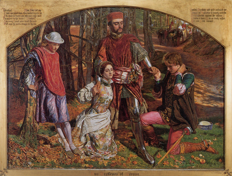Valentine ratuje Sylwię od Protée - William Holman Hunt