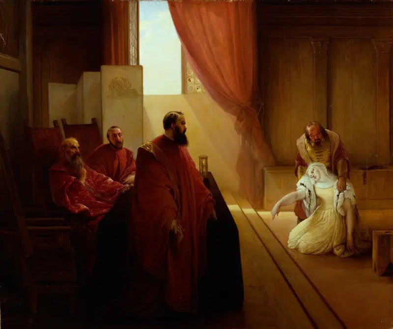 Valenza Gradenigo przed inkwizycją - Francesco Hayez