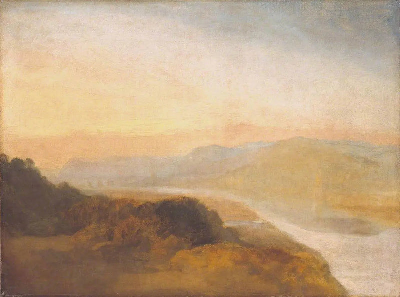 Dolina z odległym mostem i wieżą - J. M. W. Turner