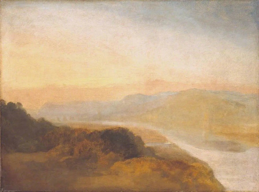 Dolina z odległym mostem i wieżą - J. M. W. Turner