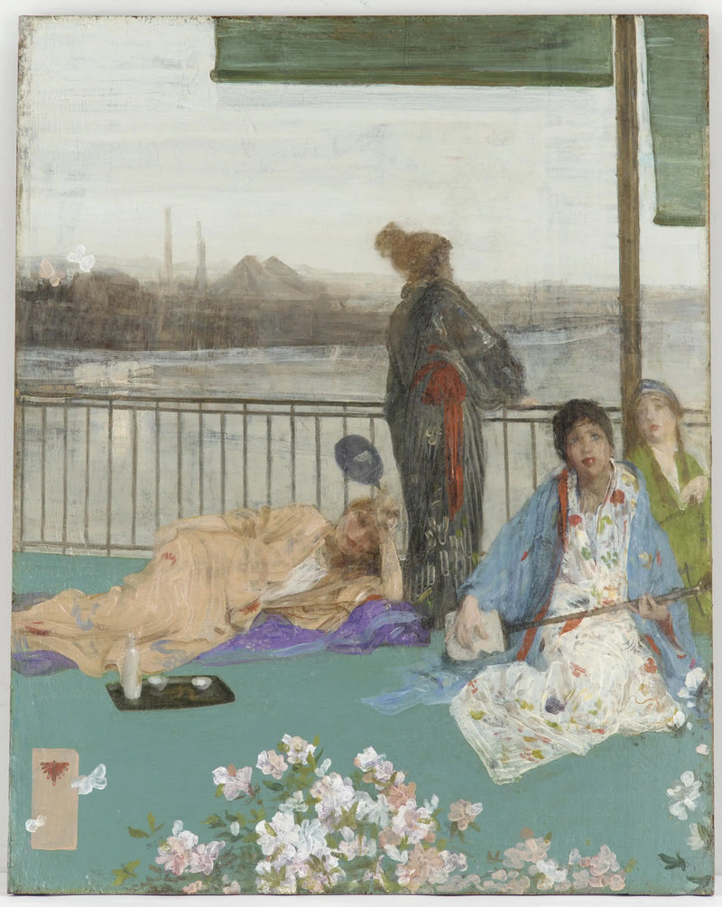 Odcienie koloru cielistego i zielonego — Balkon - James Abbott McNeill Whistler