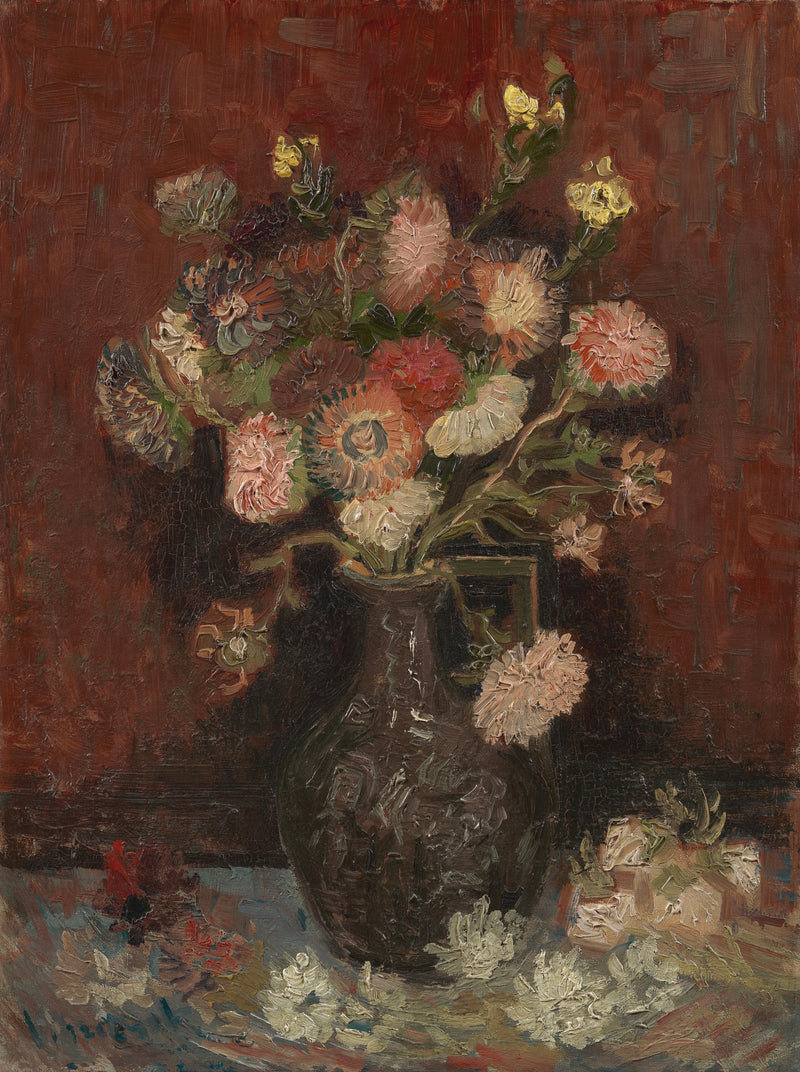 Wazon z chińskimi astrami i mieczykami - Vincent van Gogh