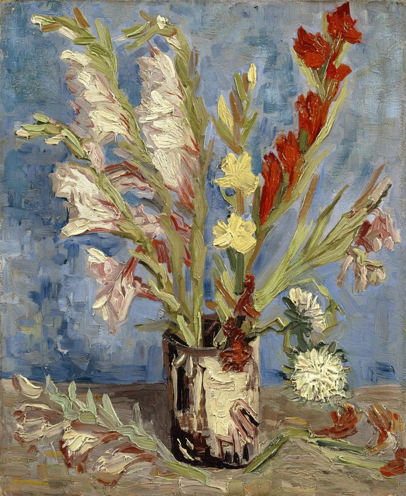 Wazon z mieczykami i astrami chińskimi - Vincent van Gogh