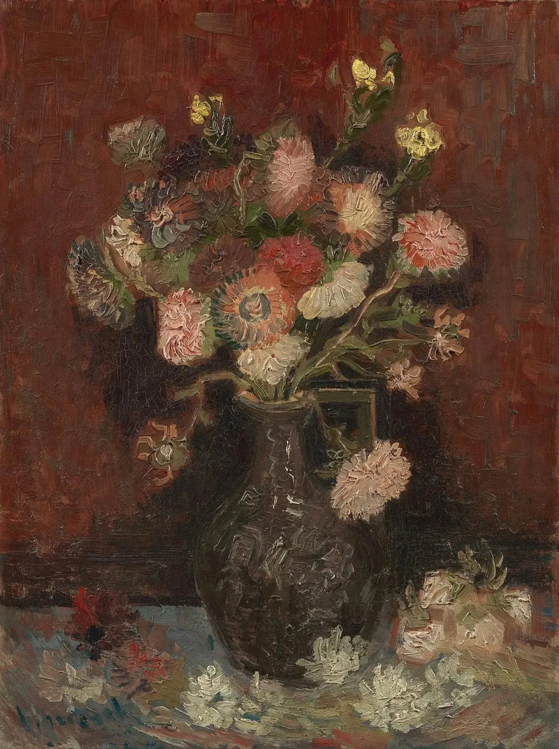 Wazon z chińskimi astrami i mieczykami - Vincent van Gogh