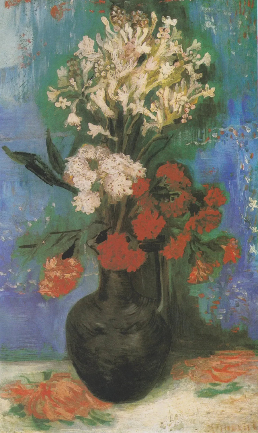 Wazon z goździkami i innymi kwiatami - Vincent van Gogh