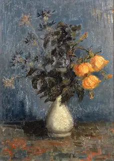 Biały wazon z różami i innymi kwiatami - Vincent van Gogh
