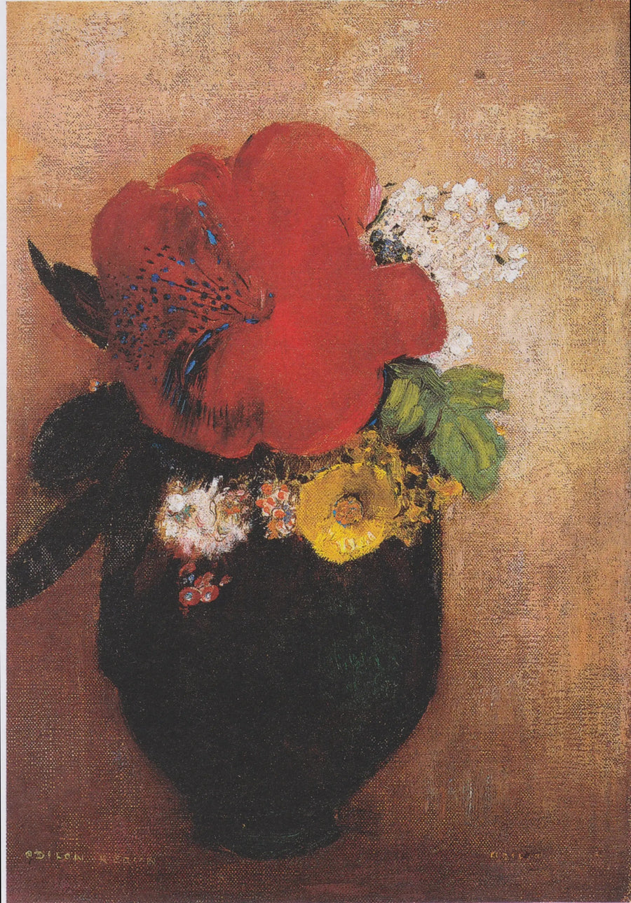 Wazon na kwiaty: czerwony mak - Odilon Redon