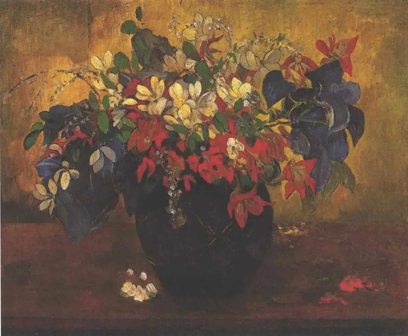 Wazon z czerwonymi kwiatami - Paul Gauguin
