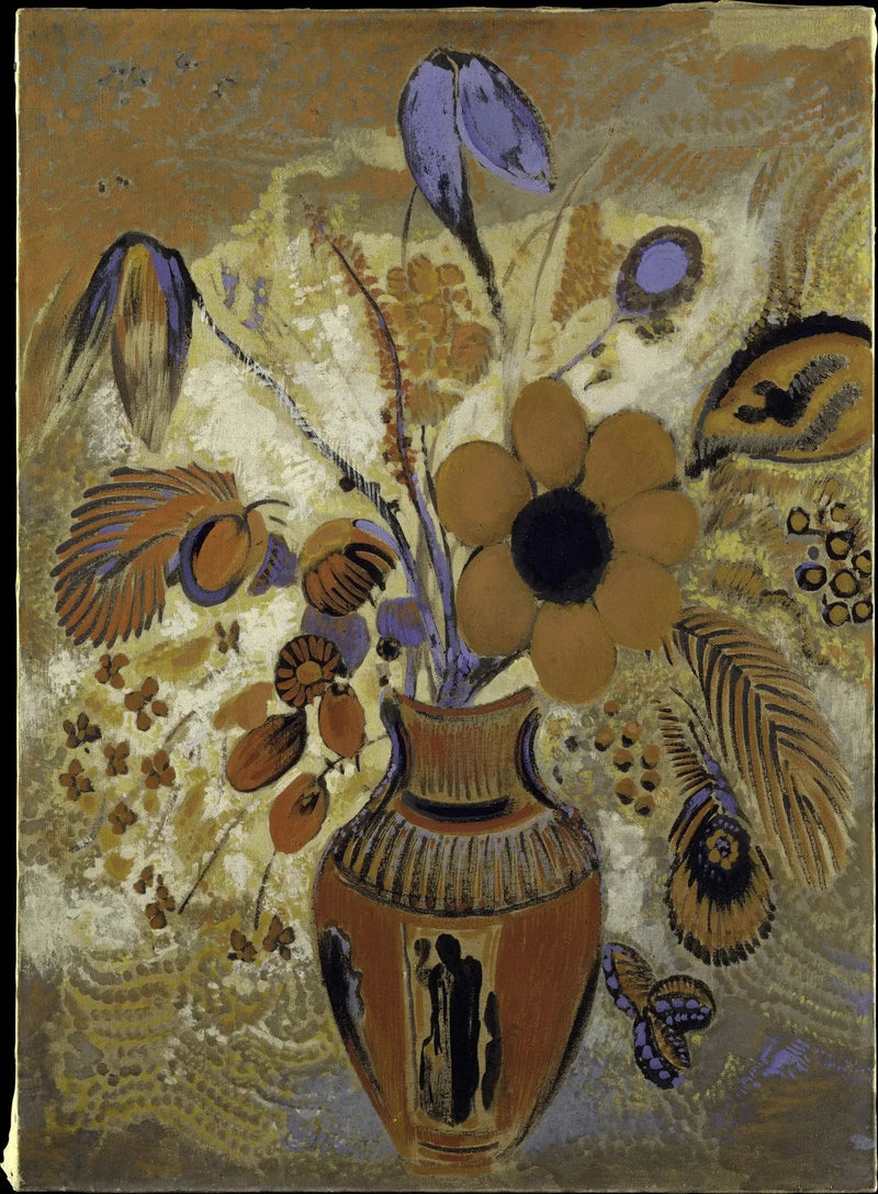 Waza etruska z kwiatami - Odilon Redon