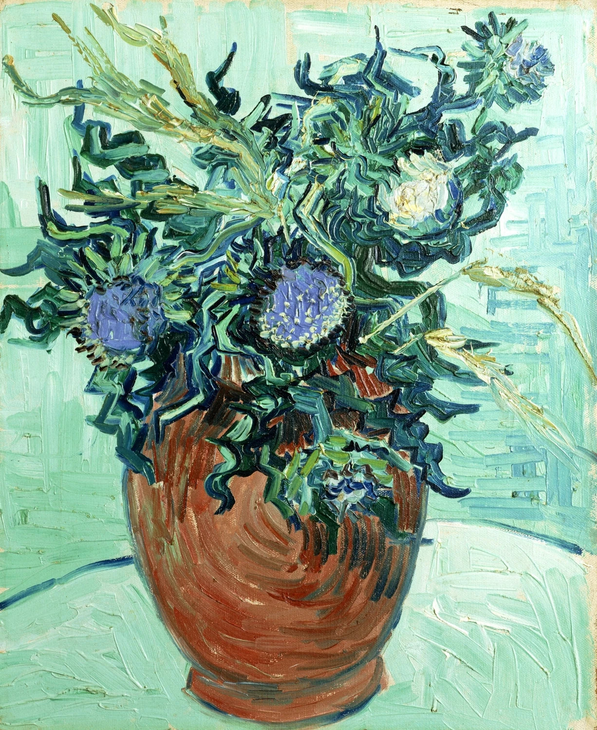 Vase avec fleurs et chardons de Vincent van Gogh, Pola Museum of Art