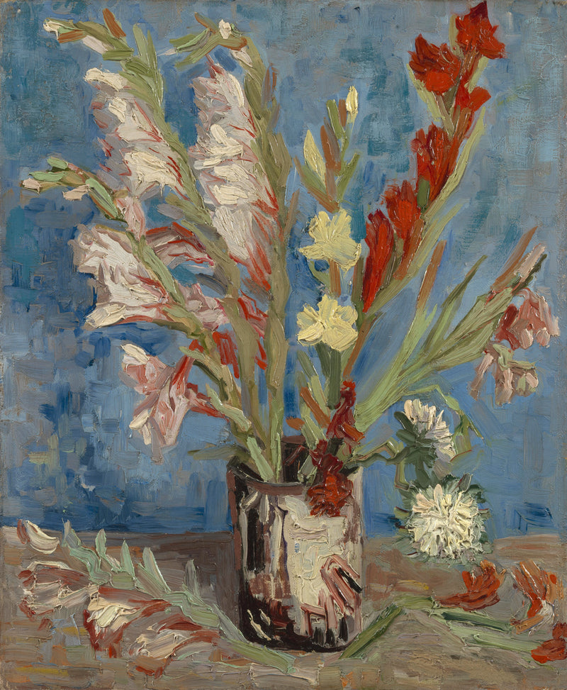 Wazon z mieczykami i astrami chińskimi - Vincent van Gogh