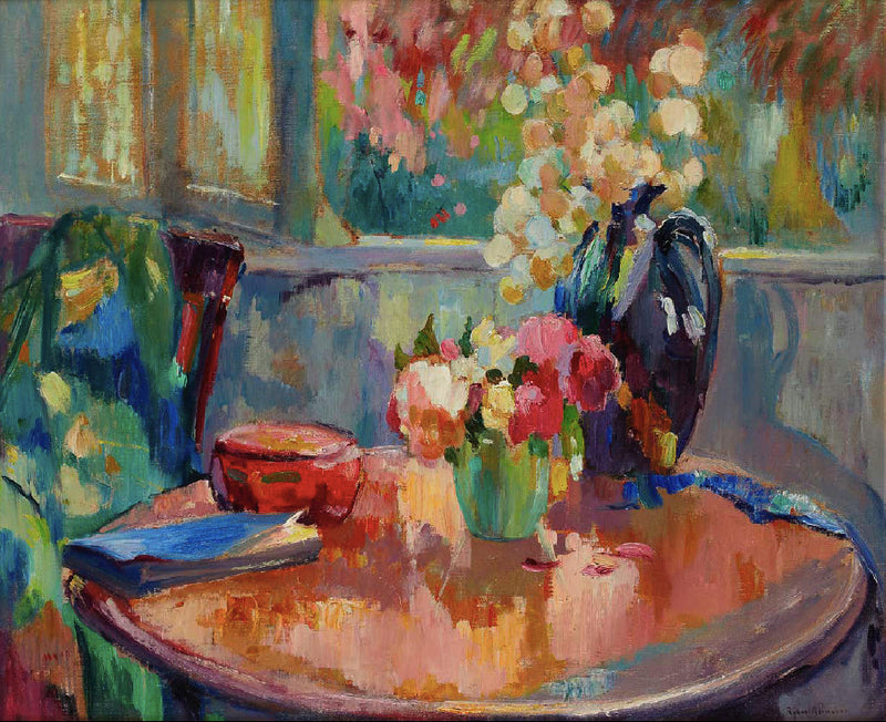 Wazy na kwiaty na stoliku - Robert Antoine Pinchon