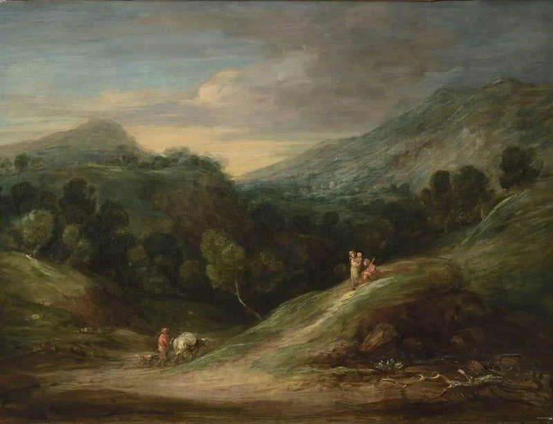 Rozległy zalesiony pejzaż wysokich terenów - Thomas Gainsborough