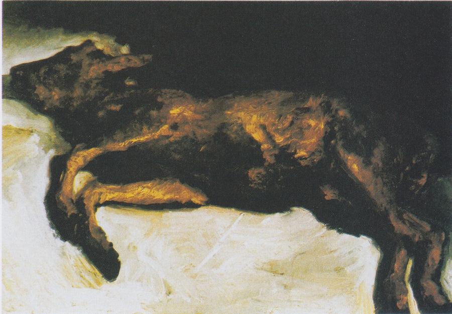 Noworodka cielę na słomie - Vincent van Gogh