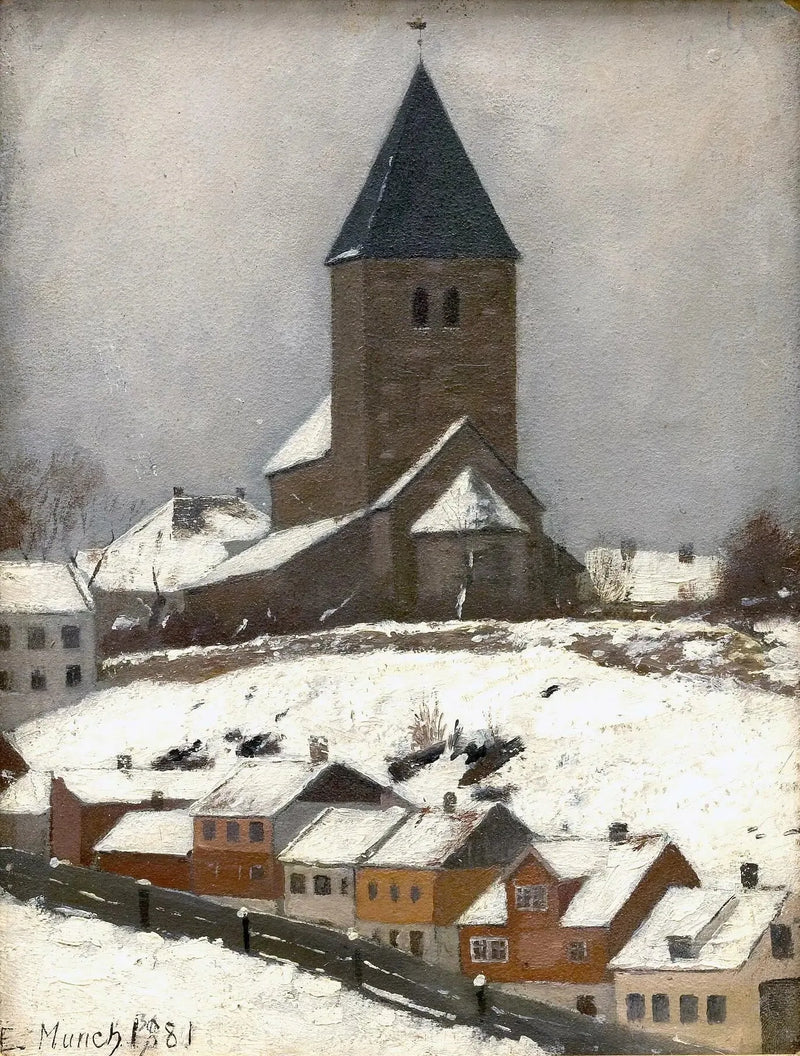 Obserwacja Kościoła w Aker - Edvard Munch