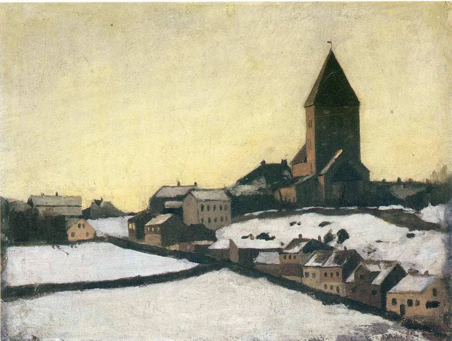 Obserwacja Kościoła w Aker - Edvard Munch