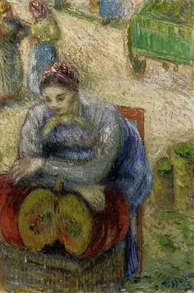 Sprzedawczyni dyni na targu - Camille Pissarro