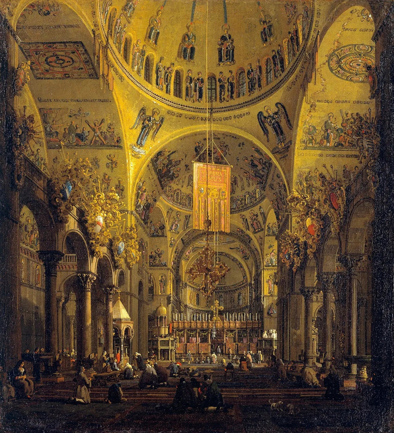 Wenecja: wnętrze San Marco w dzień - Canaletto