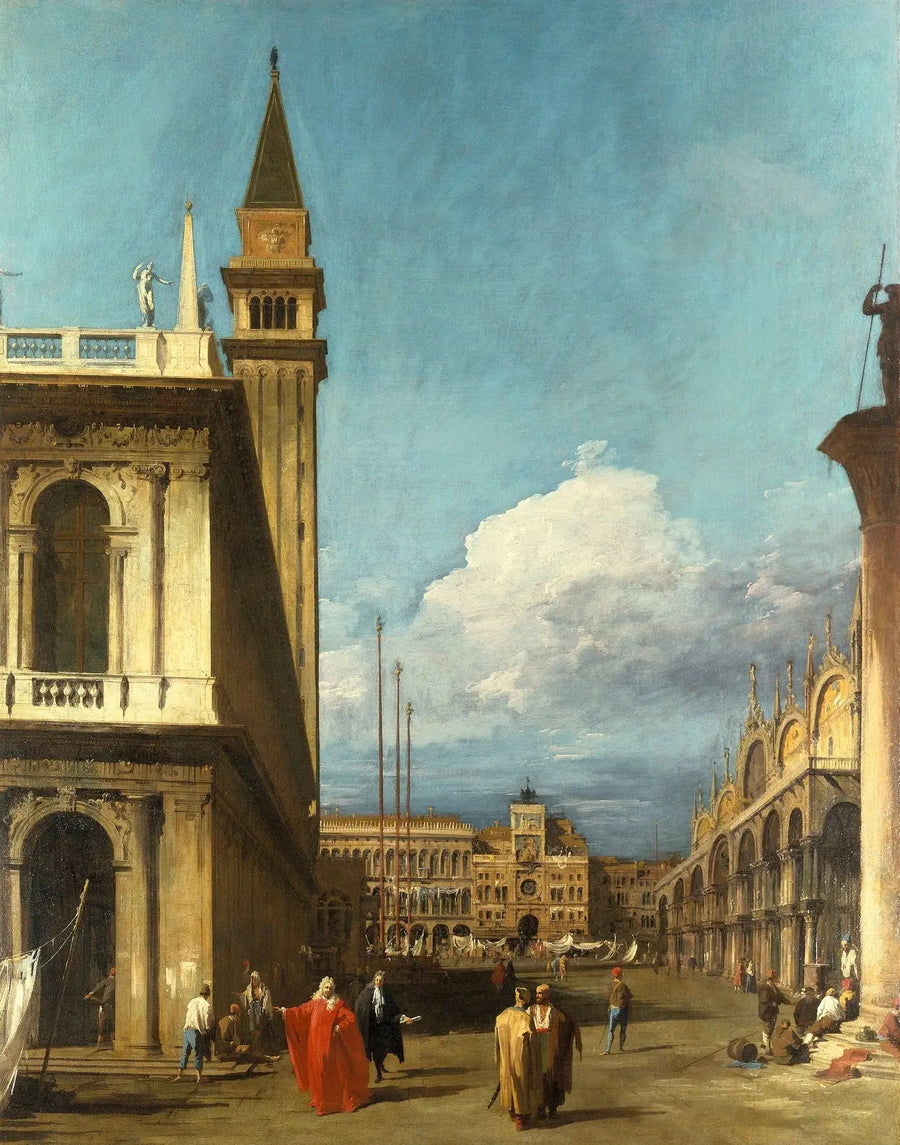 Wenecja: Piazzetta w kierunku Torre dell'Orologio - Canaletto