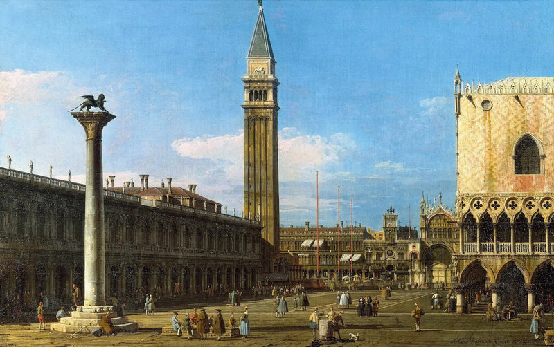 Wenecja: Piazzetta w kierunku Torre dell'Orologio - Canaletto