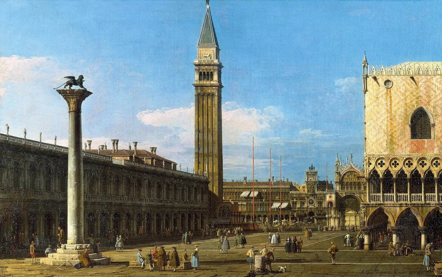 Wenecja: Piazzetta w kierunku Torre dell'Orologio - Canaletto