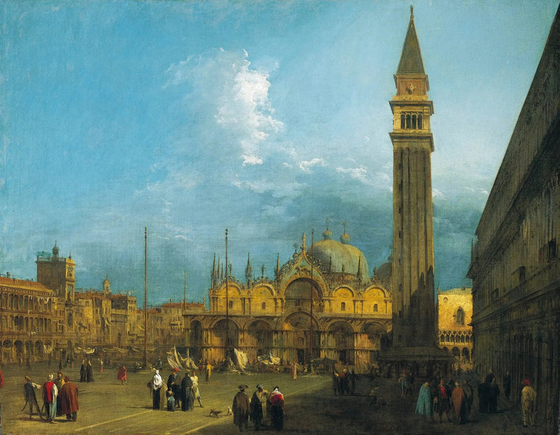 Wenecja: Plac Świętego Marka z bazyliką i campanile - Canaletto